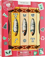 Парфумерія, косметика Набір, 5 продуктів - The Body Shop Hug & Squeeze Hand Balm Crackers Christmas Gift Set