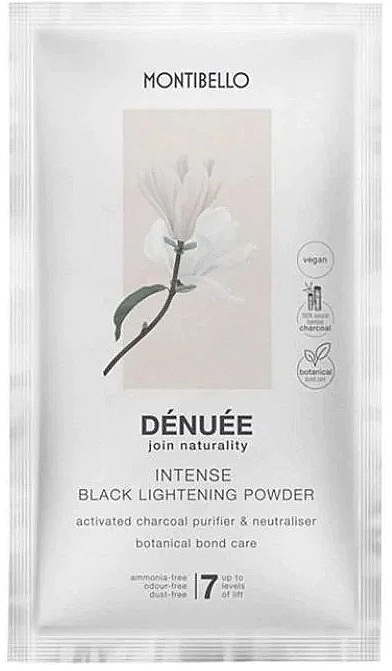 Пудра для осветления волос, 7 тонов - Montibello Denuee Intense Black Lightening Powder — фото N1