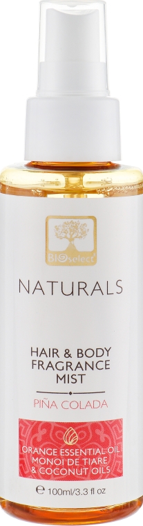 Парфумований спрей для тіла та волосся "Піна колада" - BIOselect Naturals Fragrance Mist — фото N1