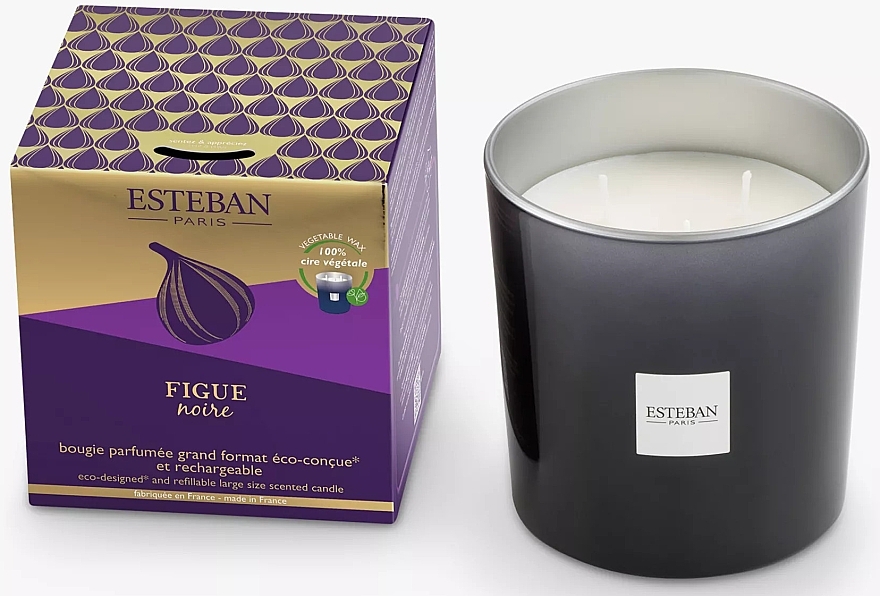 Esteban Figue Noire Refillable Scented Candle - Парфумована свічка — фото N2