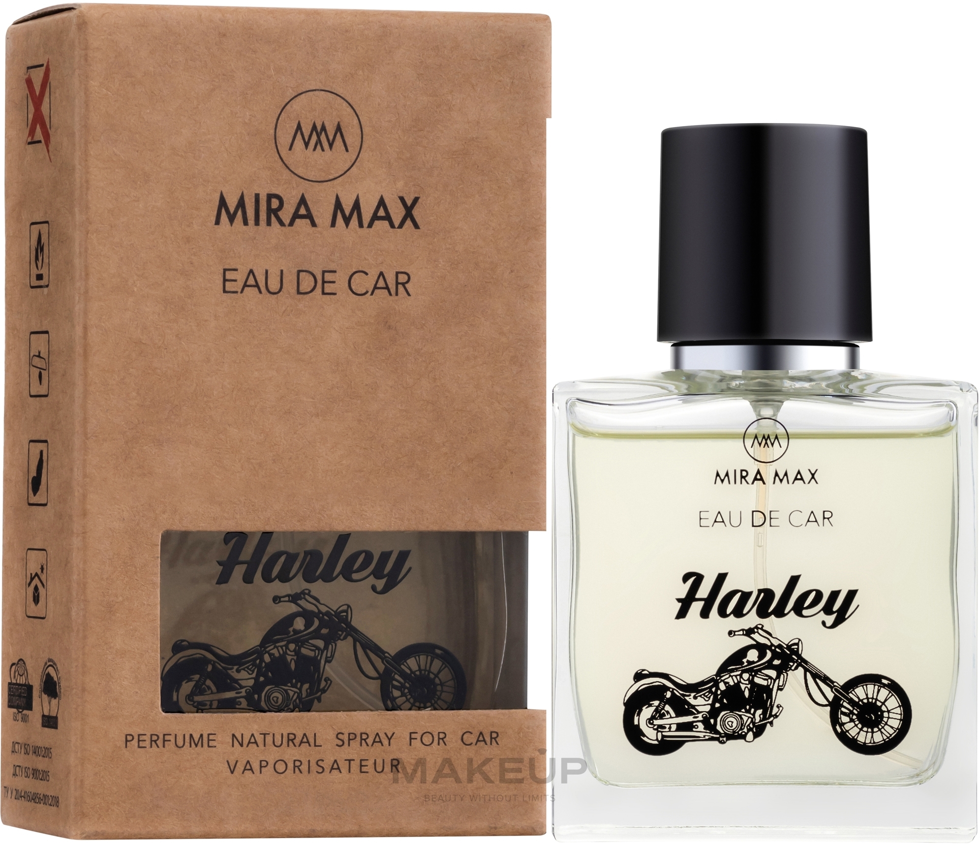 Ароматизатор для авто - Mira Max Eau De Car Harley Perfume Natural Spray For Car Vaporisateur — фото 50ml