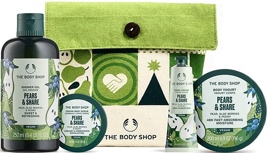 Набор, 5 продуктов - The Body Shop Pears & Share Essential Gift — фото N1