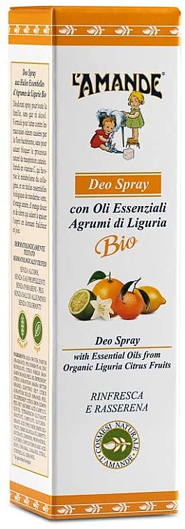 Дезодорант-спрей для тіла - L'Amande Agrumi di Liguria Deo Spray — фото N2