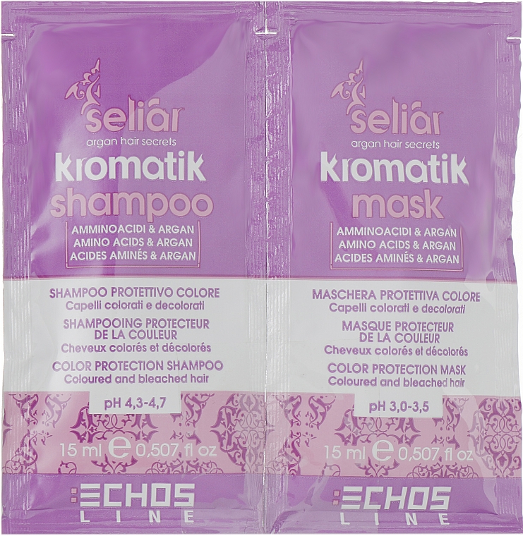 Набір - Echosline Seliar Kromatik Set (sh/15ml + mask/15ml) — фото N1