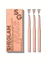 Набір олівців для губ - Sheglam So Lippy Lip Liner Set Au Naturel (lip/liner/3x0.25) — фото N1