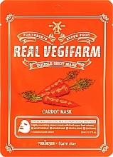 Парфумерія, косметика Маска для чутливої шкіри обличчя з екстрактом моркви - Fortheskin Super Food Real Vegifarm Double Shot Mask Carrot