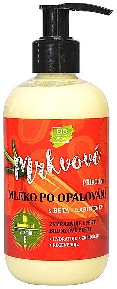 Молочко для тіла після засмаги з екстрактом моркви - Vivaco Bio Carrot Natural After Sun Lotion — фото N1