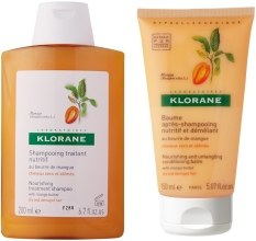 Парфумерія, косметика Набір - Klorane with Mango Butter (shm/200ml + balm/150ml)