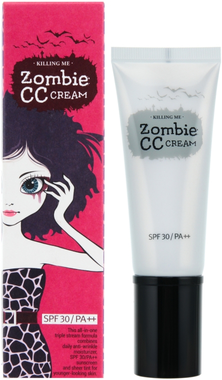 CC крем с хорошей маскировкой - Welcos Killing Me Zombie CC cream SPF30