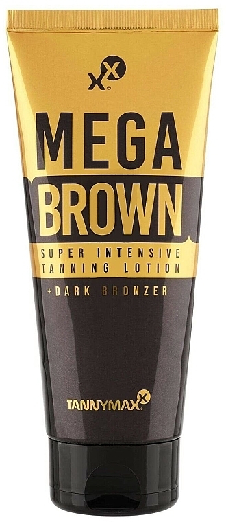Крем для засмаги в солярії з ультратемними бронзантами, маслом ши, тирозином і екстрактом какао - Tannymaxx MegaBrown Super Intensive Tanning + Dark Bronzer Lotion  — фото N1