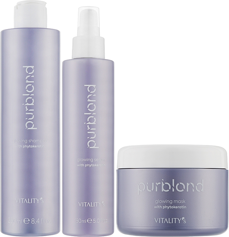 Набір - Vitality's Purblond Glowing Kit Revente (shm/250ml + mask/200ml +ser/150ml) — фото N2