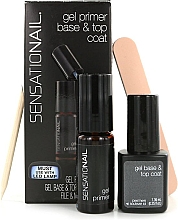 Духи, Парфюмерия, косметика Набор для маникюра - Sensationail Gel Primer Base & Top Coat (primer/3.54ml + b/top/7.39ml + acc/2szt)