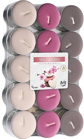 Набор чайных свечей "СПА-сад", 30 шт. - Bispol SPA Garden Scented Candles  — фото N1