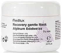 Парфумерія, косметика Маска для обличчя, відновлювальна - Medilux Recovery Gentle Mask Alpinum Edelweiss