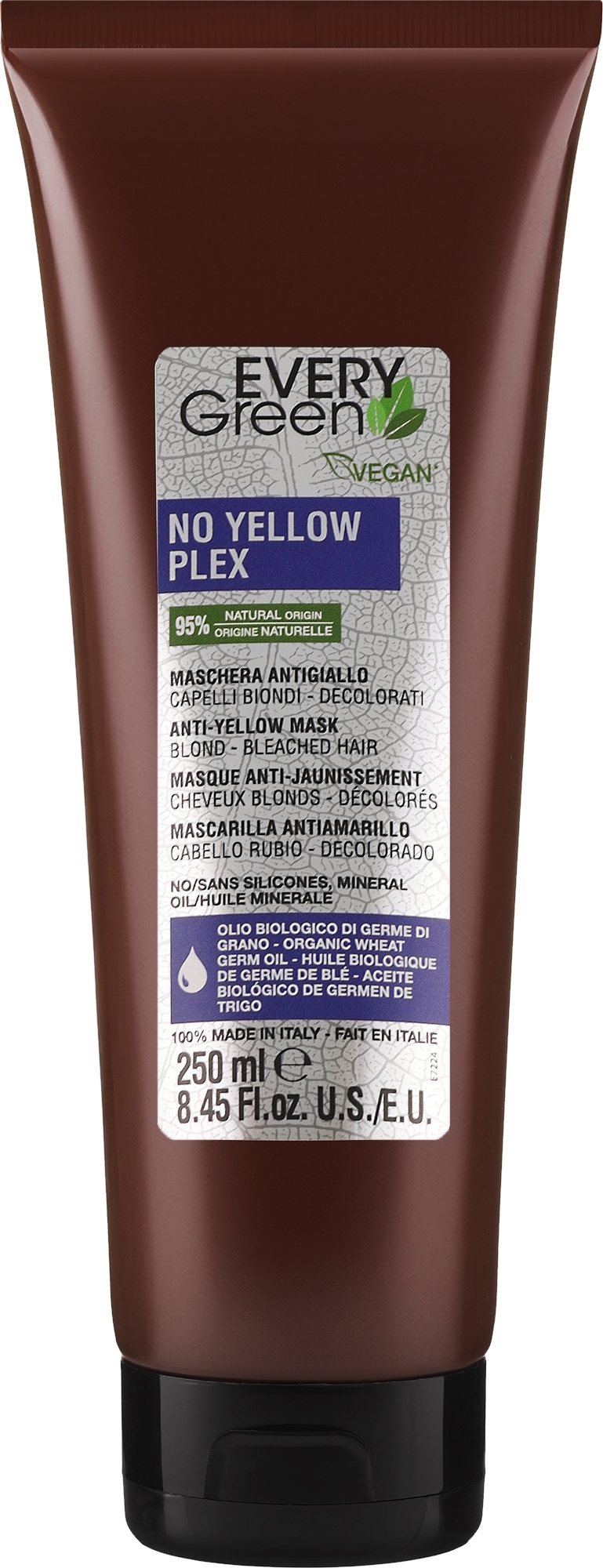 Маска против желтизны для светлых и осветленных волос - EveryGreen No Yellow Plex Mask Blonde & Bleached Hair — фото 250ml