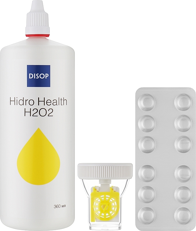 Набір для очищення контактних лінз - Disop Hidro Health H2O2 — фото N2
