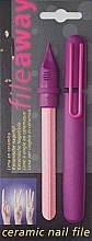 Керамическая пилочка для ногтей в фиолетовым кейсе, розовая клипса - Erlinda Solingen NailMaid Ceramic Nail File  — фото N1