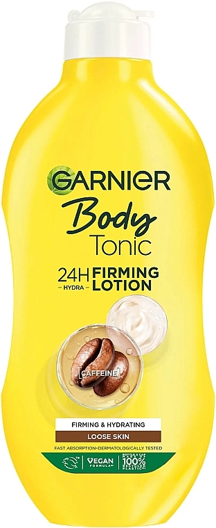 Зміцнювальний лосьйон для тіла з кофеїном - Garnier Body Tonic 24H Firming Lotion Caffeine — фото N1