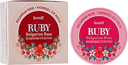 Парфумерія, косметика Гідрогелеві патчі для очей з рубіном і болгарською трояндою - Koelf Ruby & Bulgarian Rose Eye Patch