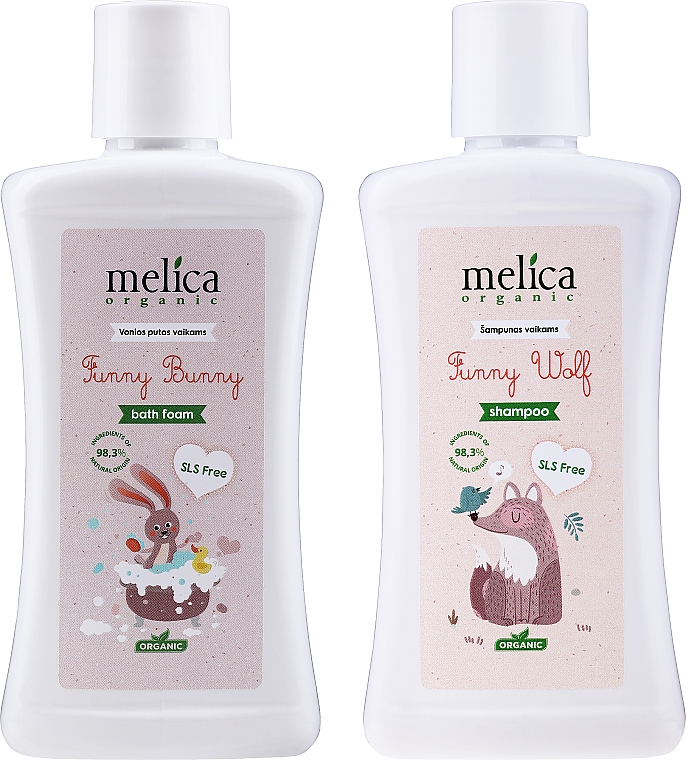 Набір - Melica Organic (bath foam/300ml + h/shm/300ml) — фото N1