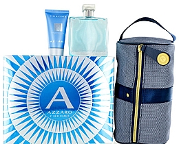 Духи, Парфюмерия, косметика Azzaro Chrome - Набор (edt/100ml + shm/50ml + bag)