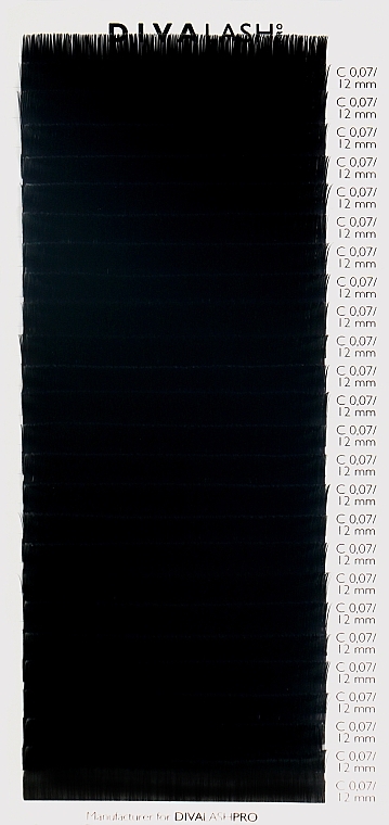 Ресницы для наращивания С 0.07 (12 мм), 25 линий - Divalashpro — фото N1