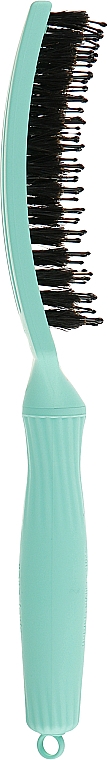 Щетка для волос изогнутая продувная с комбинированной щетиной - Olivia Garden Fingerbrush Tropical Mint — фото N3