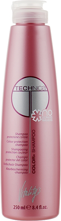 Шампунь для защиты косметического цвета волос - Vitality's Technica Color+ Shampoo — фото N2