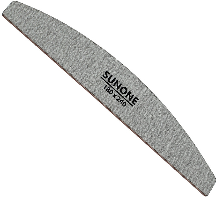 Пилочка для нігтів 180/240, півмісяць, сіра, 10 шт. - Sunone Nail File Zebra — фото N1