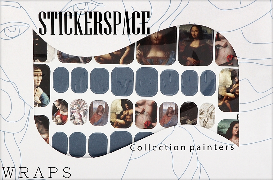 Дизайнерські наклейки для нігтів "Leonardo Da Vinci Pedi" - StickersSpace — фото N1