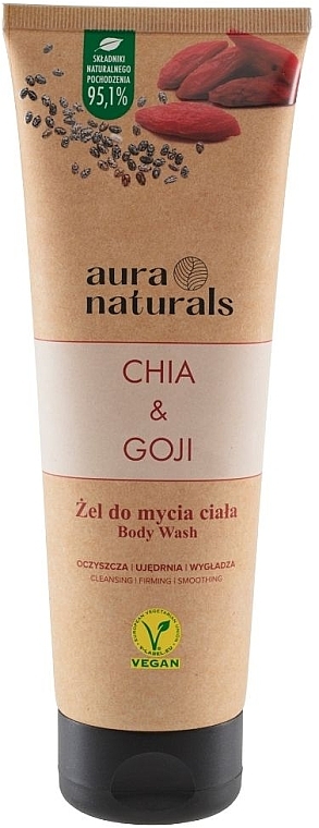 Гель для душа "Чиа и годжи" - Aura Naturals Chia & Goji Body Wash — фото N1