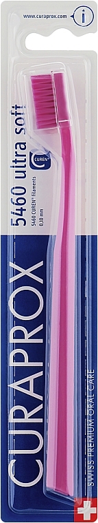 Зубна щітка CS 5460 "Ultra Soft", D 0,10 мм, рожева, рожева щетина - Curaprox — фото N1