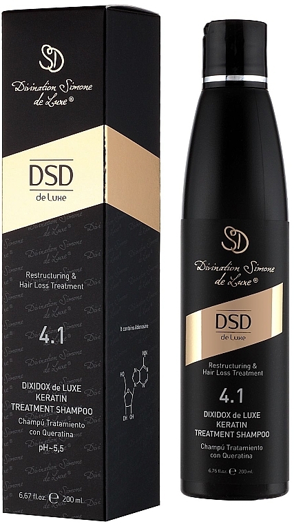 Восстанавливающий шампунь с кератином Диксидокс Де Люкс № 4.1 - Simone DSD De Luxe Dixidox DeLuxe Keratin Treatment Shampoo — фото N5