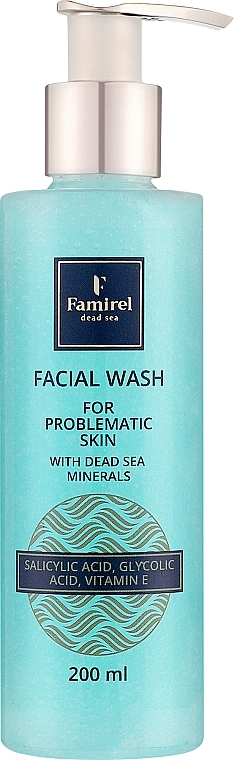Гель для вмивання проблемної шкіри обличчя - Famirel Facial Wash For Problematic Skin With Dead Sea Minerals — фото N1