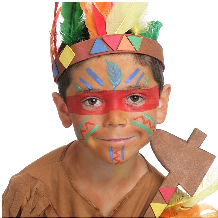 Тематическая палитра красок для грима "Индейцы", 4 цвета - GrimTout Indiens — фото N4