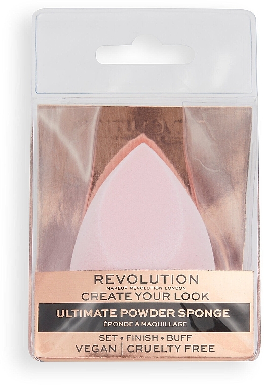 Бьюти-блендер, розовый - Makeup Revolution Create Your Look Ultimate Powder Sponge — фото N1