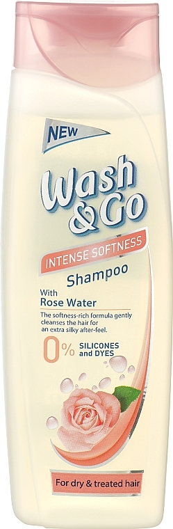 Шампунь с розовой водой для интенсивного смягчения волос - Wash&Go — фото N1