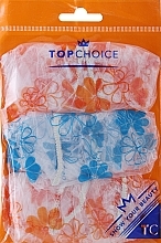 Парфумерія, косметика Шапочка для душу, 30659, 3 шт., дві помаранчеві + синя в квіточки - Top Choice