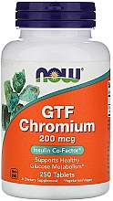 Хром, 200 мкг - Now Foods GTF Chromium  — фото N3