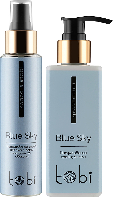 Набір для тіла "Blue Sky" - Tobi (b/cr/200ml + b/spray/100ml) — фото N1