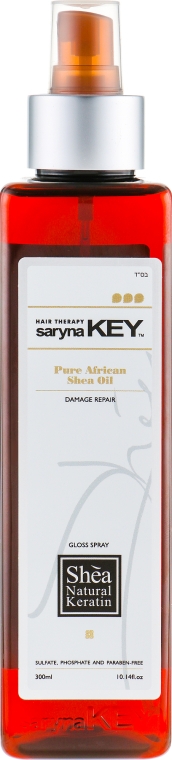Спрей-блиск з олією ши - Saryna Key Damage Repair Keratin Treatment Pure African Shea Gloss — фото N2