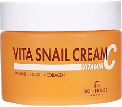 Крем для обличчя з муцином равлика "Освітлювальний" - The Skin House Vita Snail Cream Vitamin C — фото N1