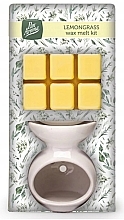 Набор для ароматерапии с воском и лампой "Лемонграсс" - Pan Aroma Wax Melt Burner Kit Lemongrass — фото N1