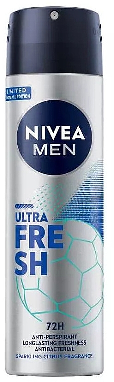 Антиперспірант-спрей для чоловіків - Nivea Men Ultra Fresh Limited Football Edition — фото N1