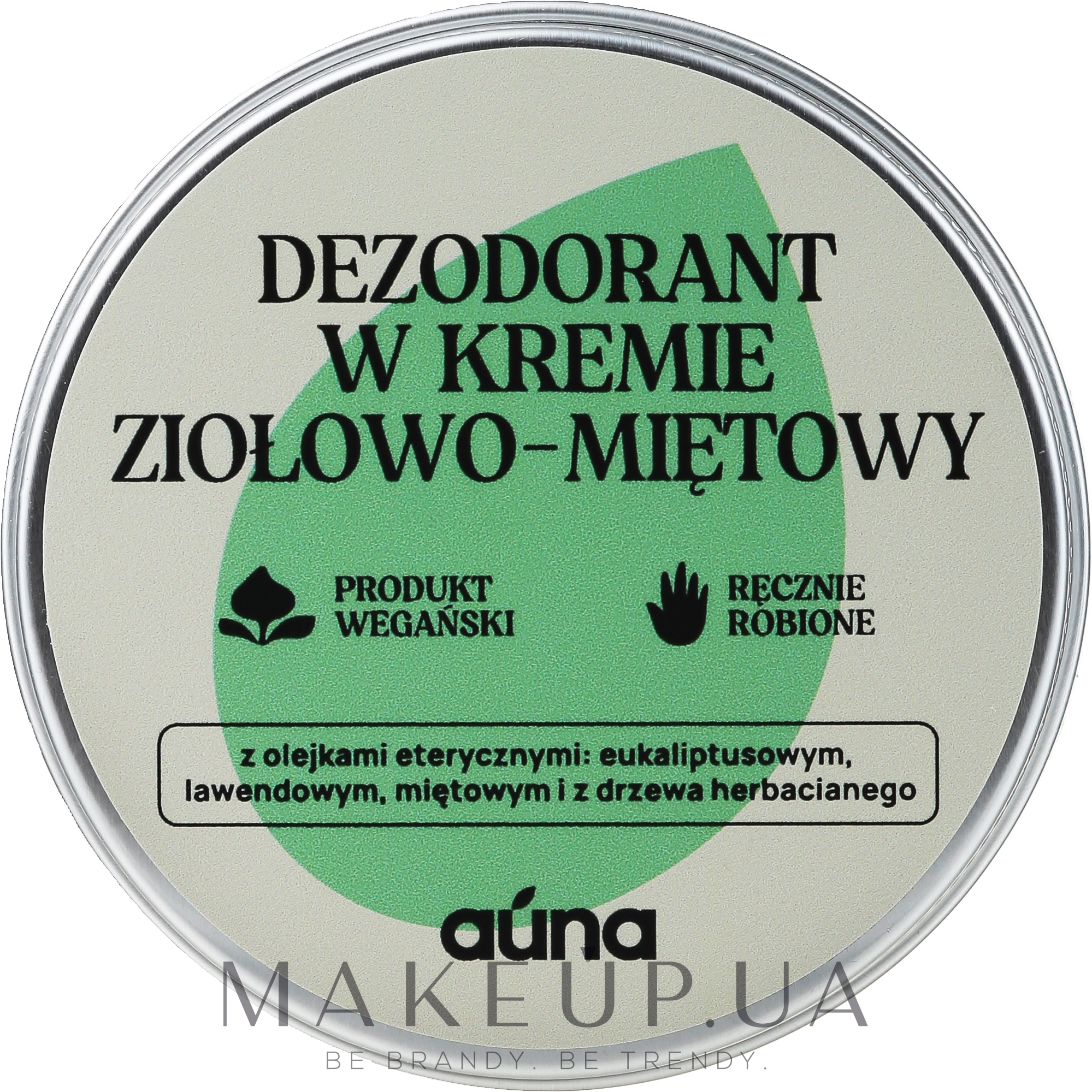 Натуральный дезодорант-крем - Auna Natural Deodorant In Cream — фото 60ml