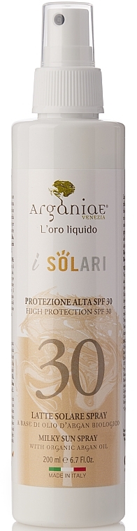 Сонцезахисне молочко-спрей - Arganiae i Solari SPF 30 — фото N1