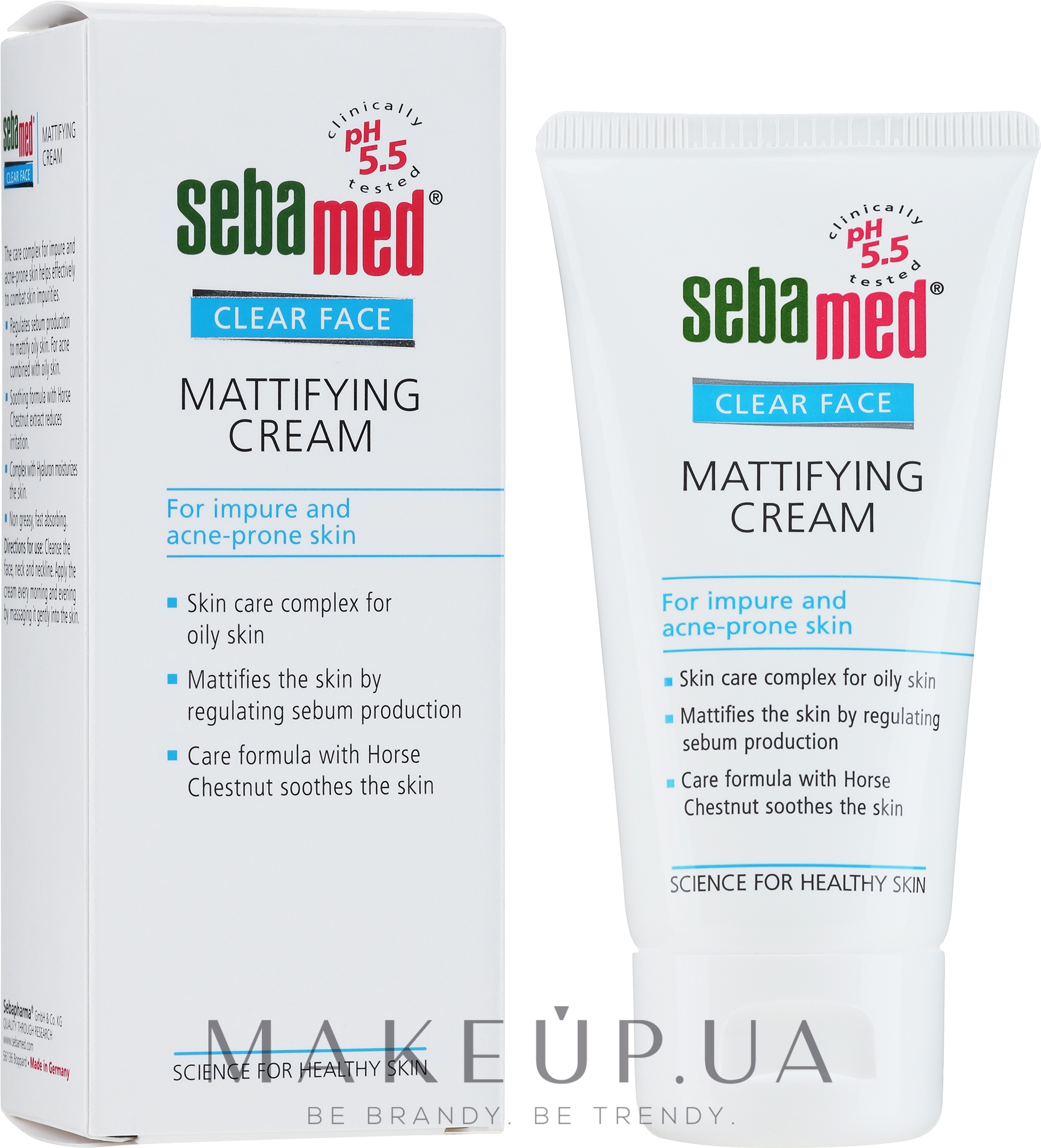 Дневной матирующий крем для кожи с недостатками - Sebamed Clear Face Mattifying Cream — фото 50ml