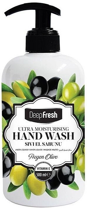 Увлажняющее жидкое мыло для рук "Олива" - Aksan Deep Fresh Aegan Olive Ultra Moisturising Hand Wash — фото N1
