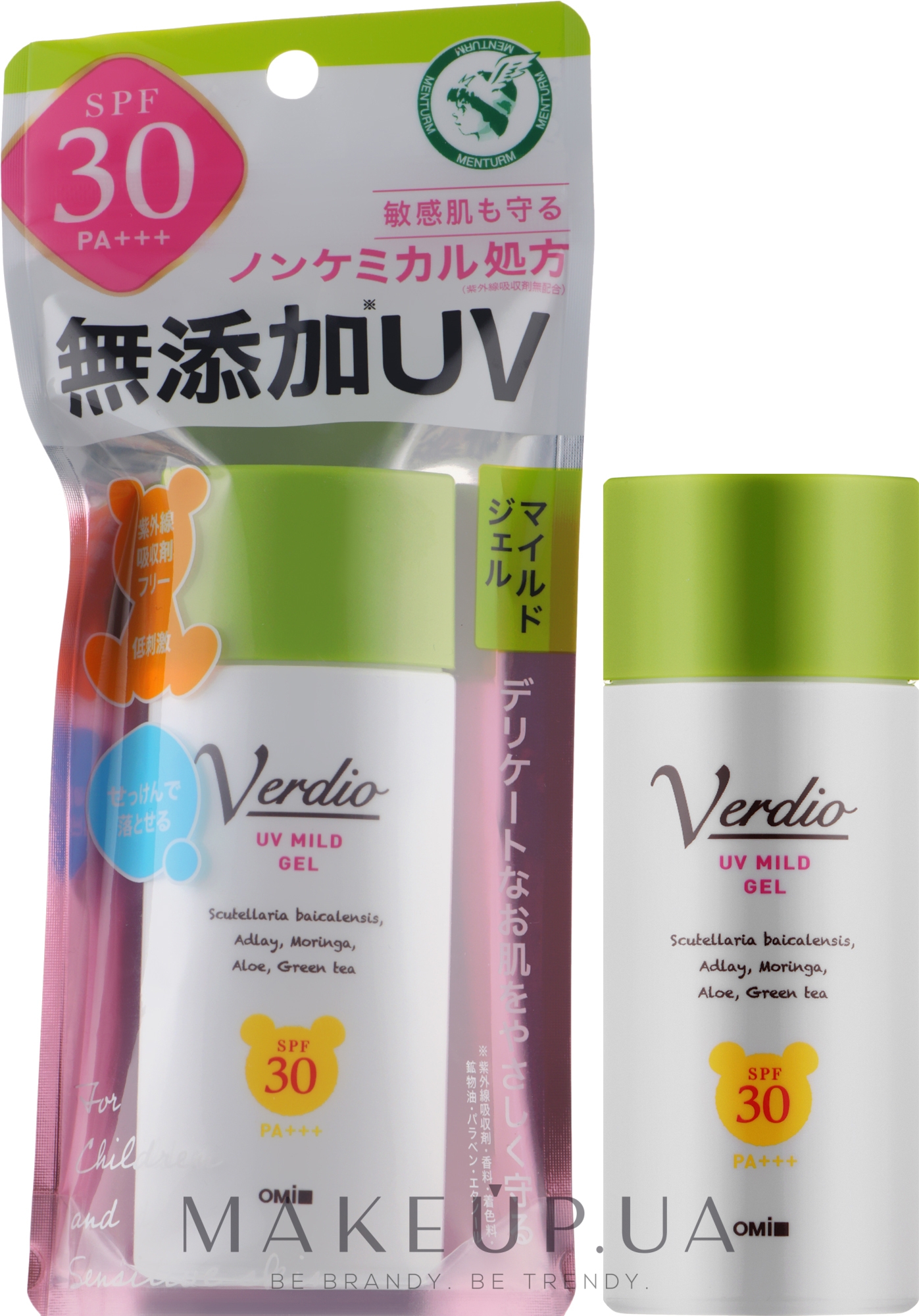 Гель для чутливої шкіри - Omi Brotherhood Verdio UV Mild Gel SPF 30 PA +++ — фото 80ml