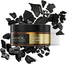 Маска для волосся з деревним вугіллям та білою глиною - Nanoil Charkoal & White Clay Hair Mask — фото N3